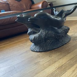 Dolphin Glass Table