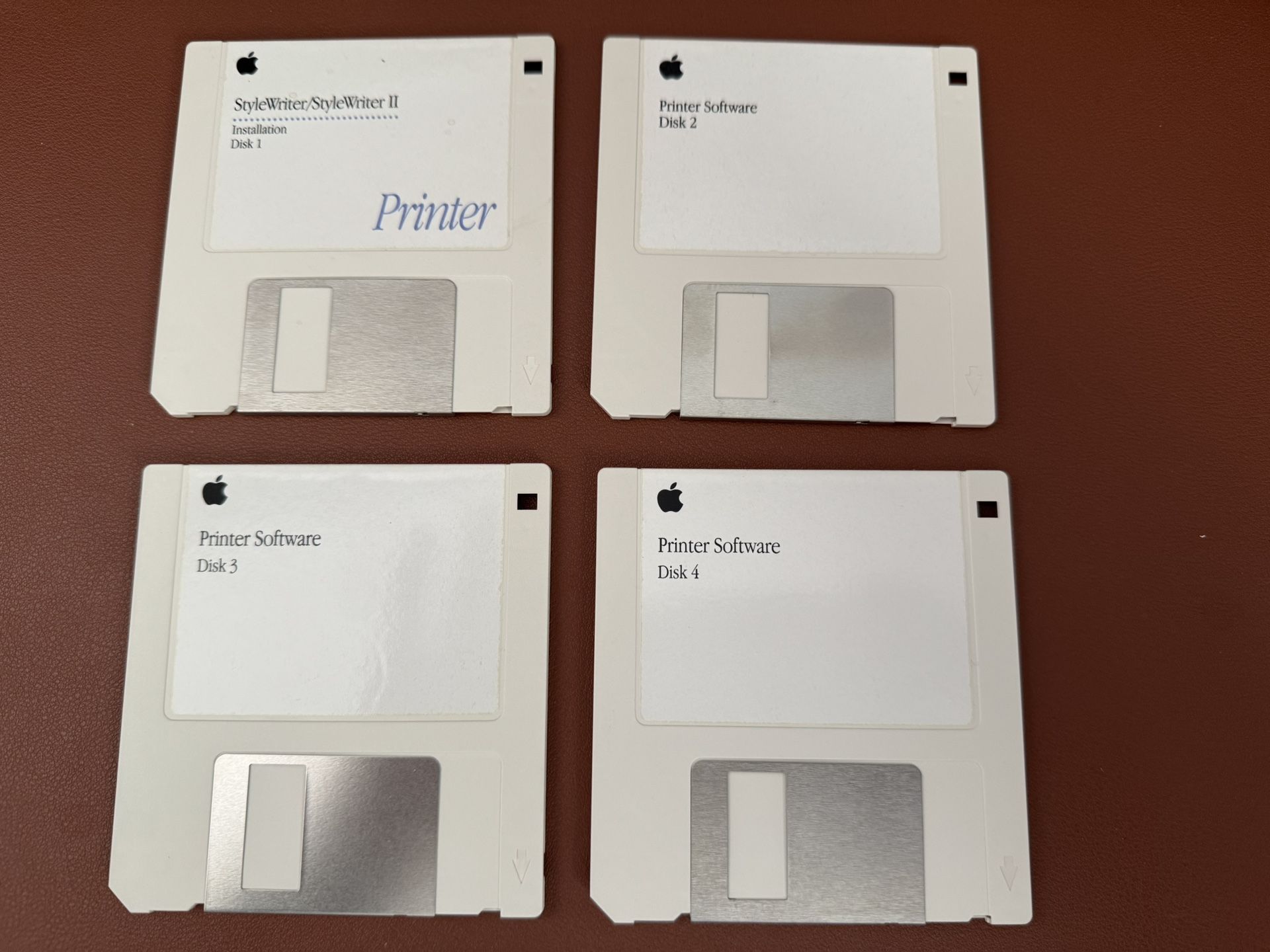 Vintage Apple Macintosh StyleWriter II Printer Software – 4 Floppy Disks v1.0 v1.1