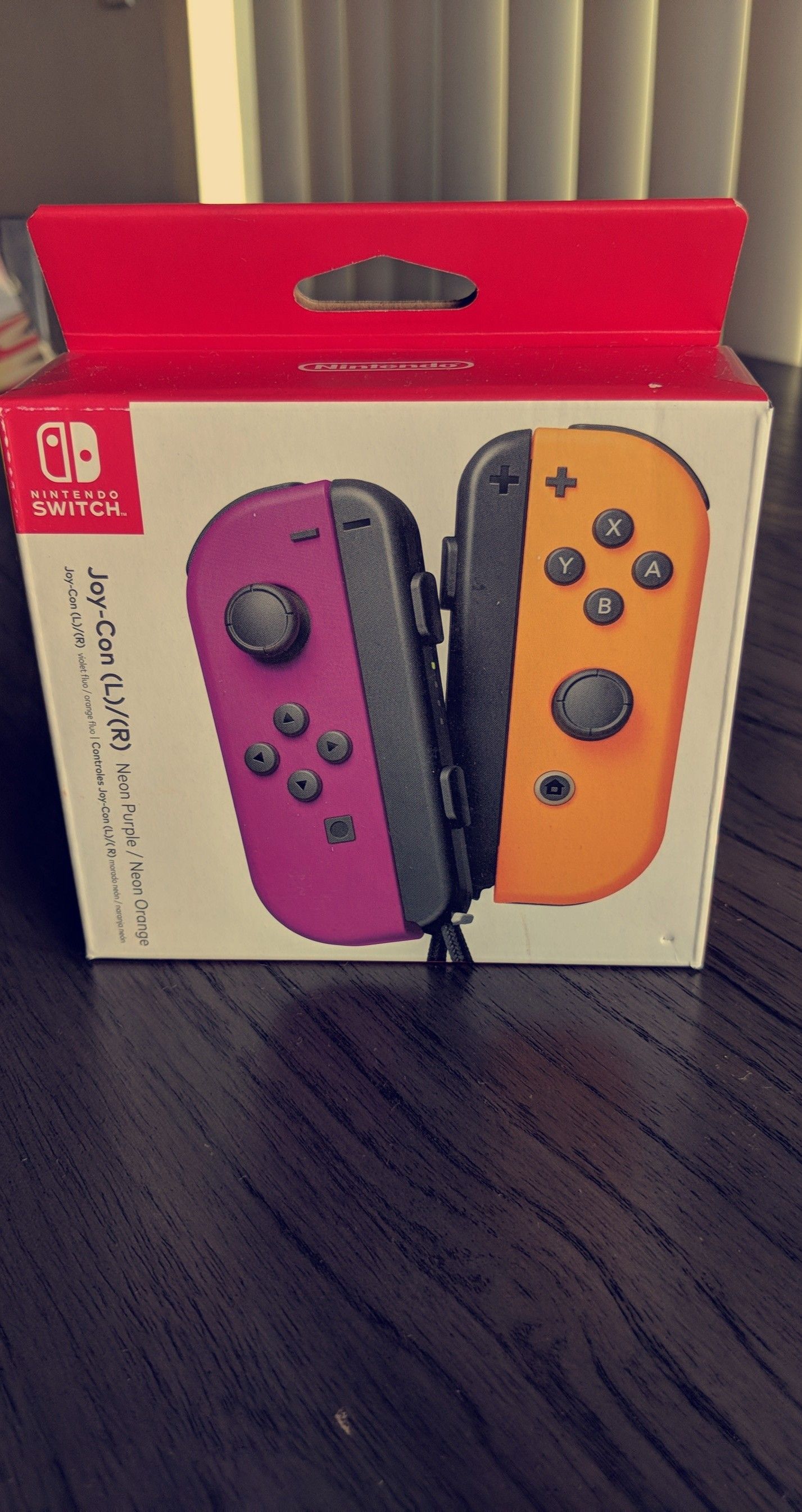 Purple and Orange Joycons for the Nintendo Switch