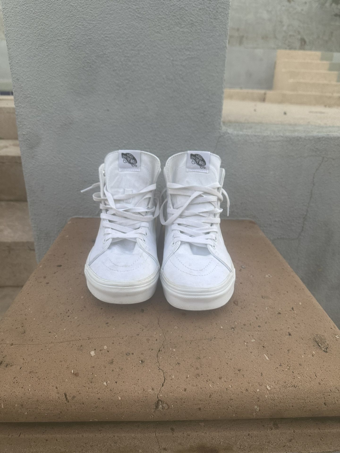 Men’s Vans High Tops Size 10 All White 