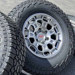 NEW 17" TRD Pro Style wheels 6×5.5 Tacoma 4Runner Rims Falken AT Tires