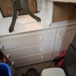 White Crib And Nursery Dresser