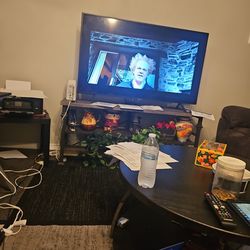 50 Inch Of Samsung TV Set With Moving Table