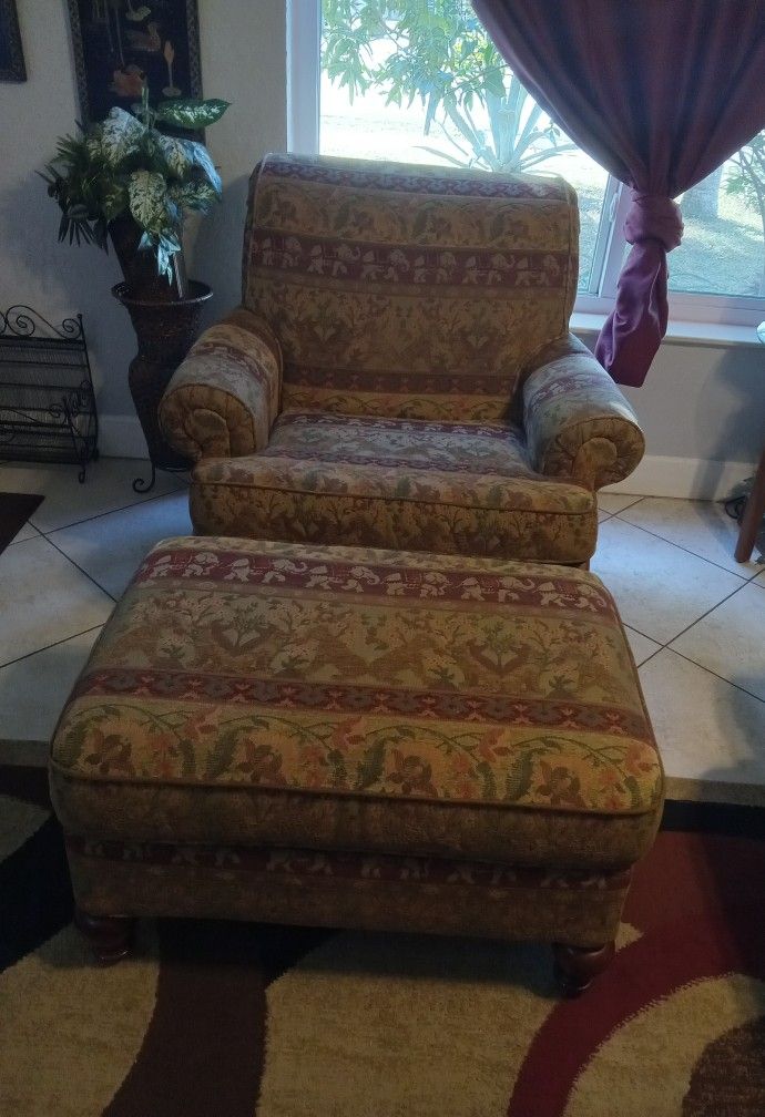 Chair With Footstool