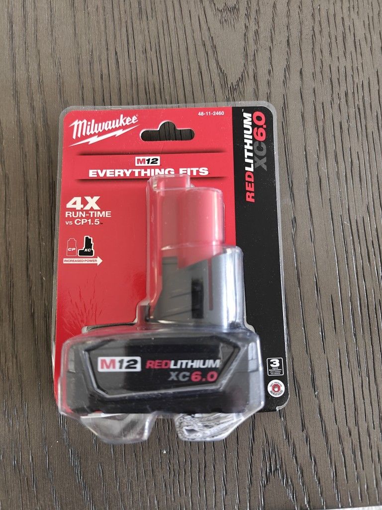 Milwaukee M12 Battery 6ah