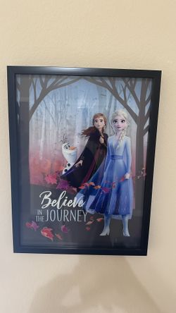 Disney Elsa, Anna & Olaf Framed Wood Wall Decor( 3D) 