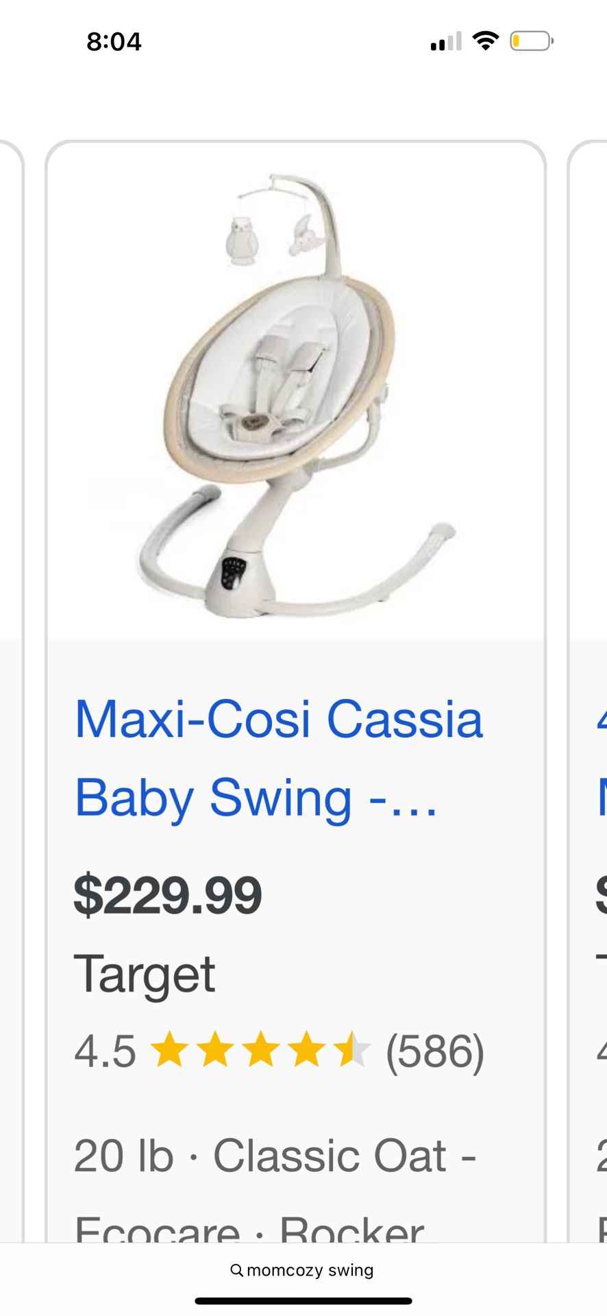 Maxi-Cozy Baby Swing