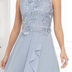 Light Blue Chiffon Dress 