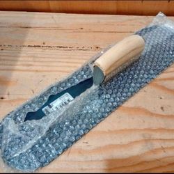 Pool Trowel, 20 Inch Blue Steel Blade, Wood Handle, 12 Rivets, Short Aluminum Alloy Mounting

