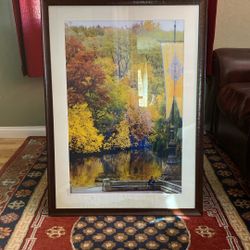 Central Park In Fall - Custom Framed Print