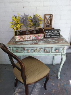 Antique farmhouse desk console table