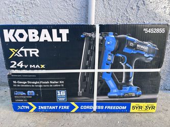 Kobalt XTR 2-1/2-in 16 -Gauge Cordless Straight Finish Nailer (Battery Included and Charger Included)