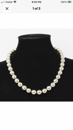 Sterling Silver 925 Italy Ball Bead 5/16" 9mm Heavy Chain Necklace 16" Italy Clean 44 Grams Plata