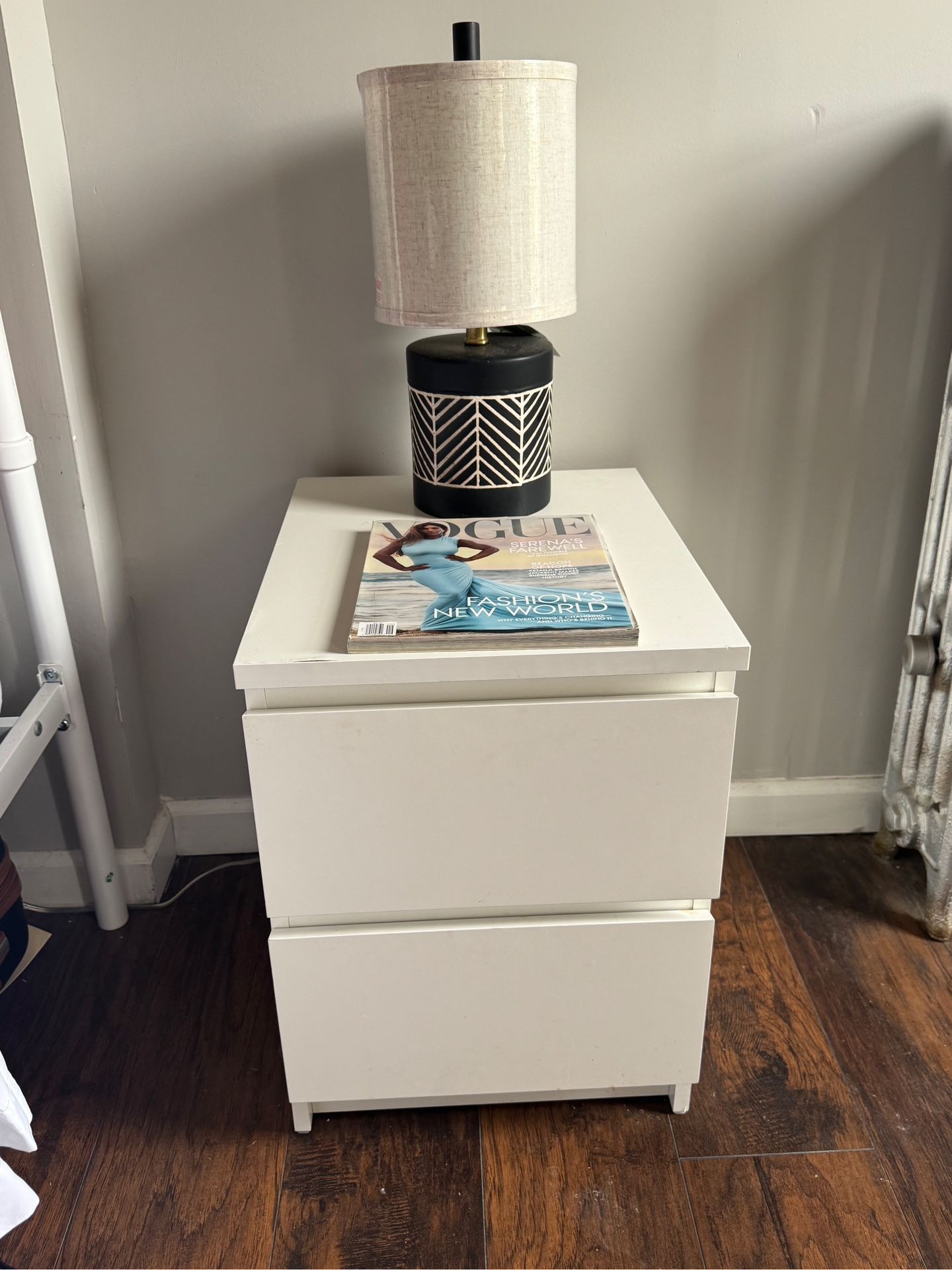 White IKEA End Table