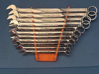 Snap-on Tools 11 pc 12-Point SAE Flank Drive® Plus Combination Wrench Set (3/8 - 1")