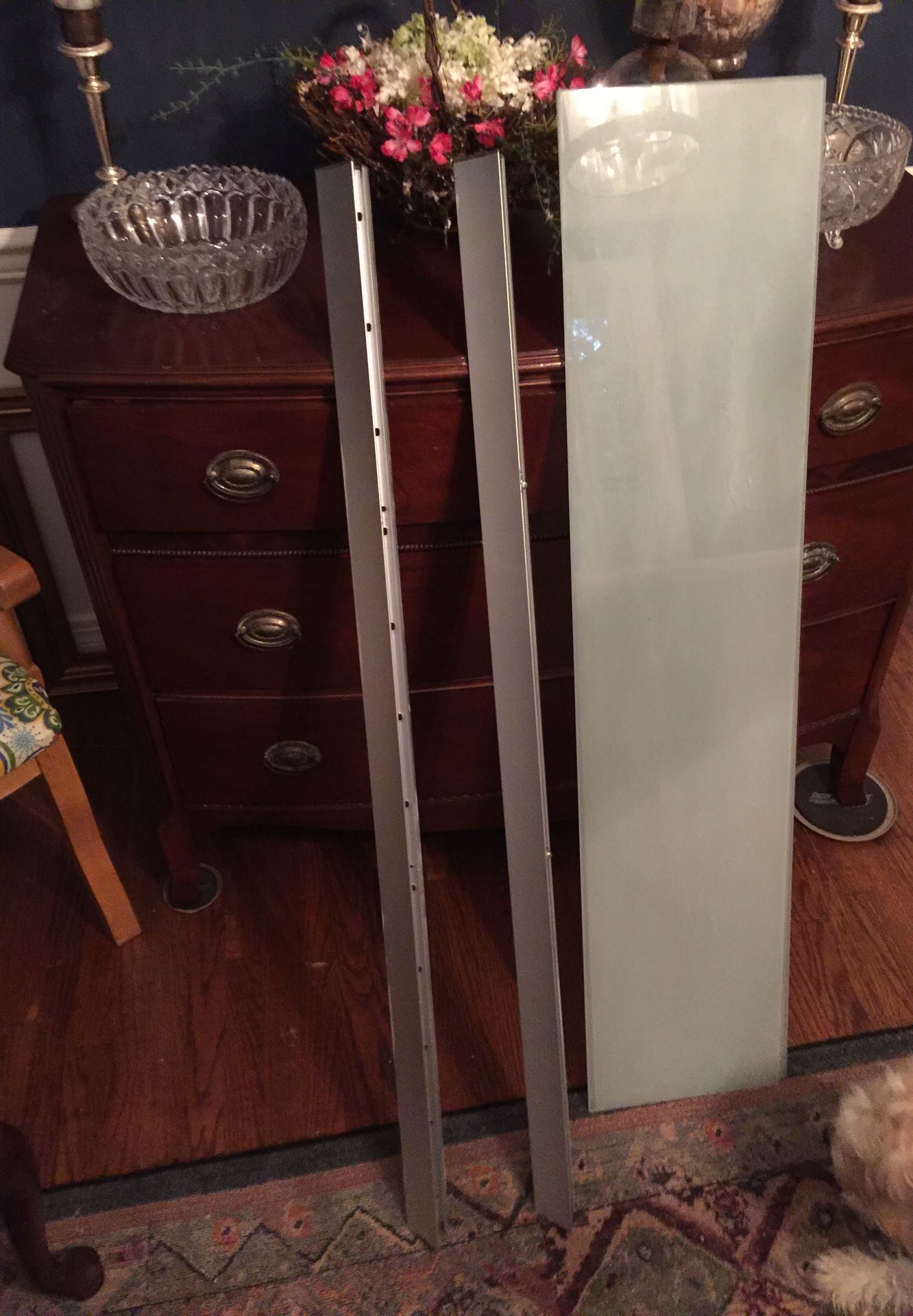Frosted glass shelving
