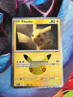 Pikachu #49 Pokemon TCG 30th Celebration Anniversary