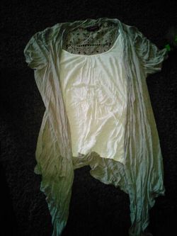Classy blouse with built in cardigan size L