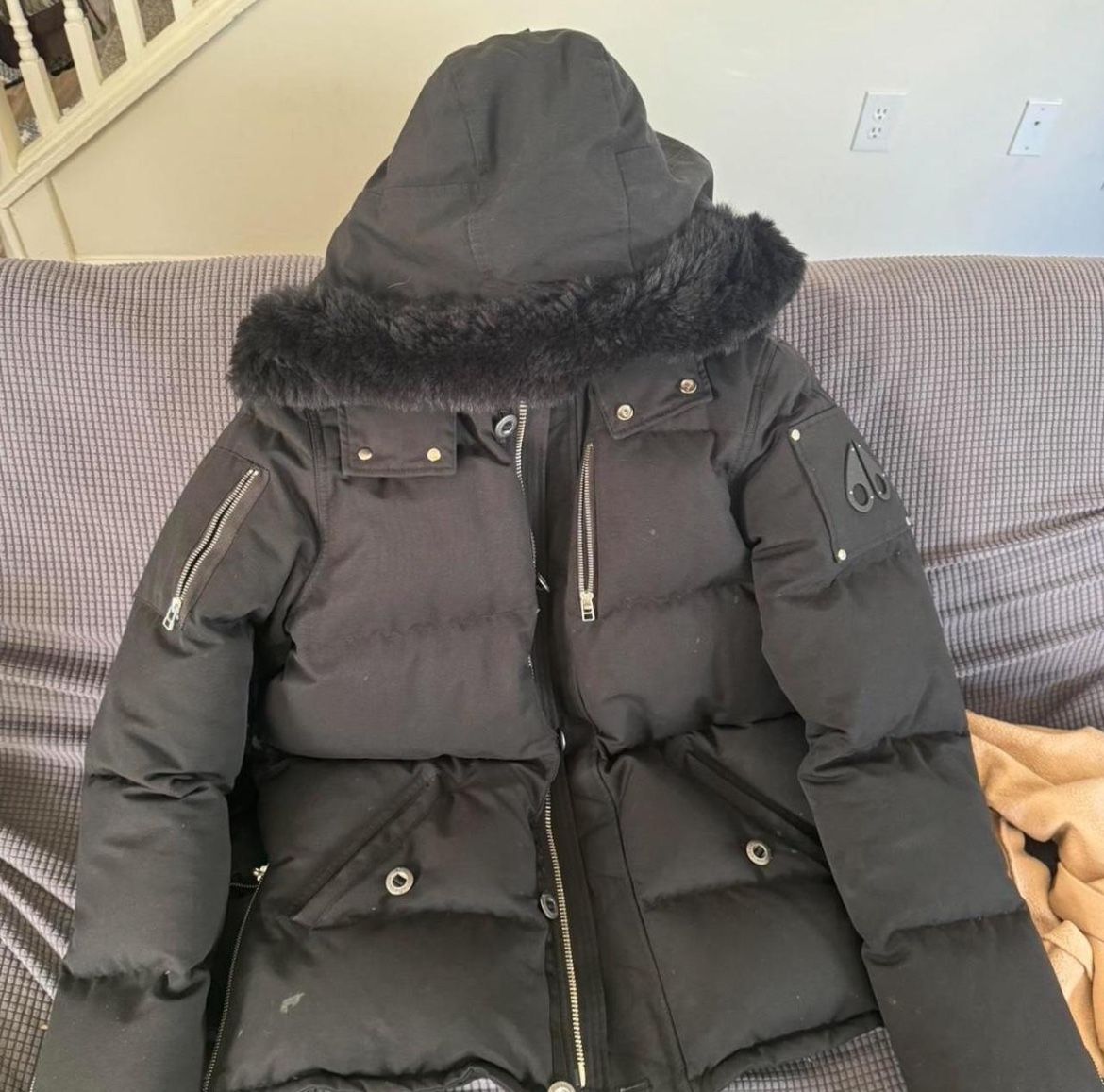 Black Authentic Moose Knuckles Coat
