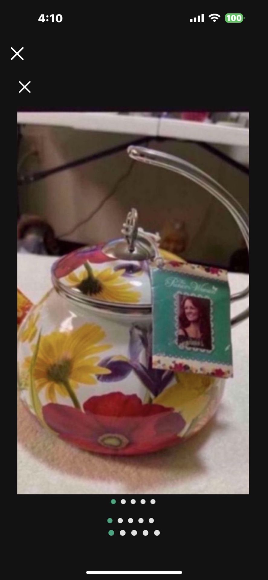 CA. NOT USED PIONEER WOMAN FLOWERED TEA POT KETTLE