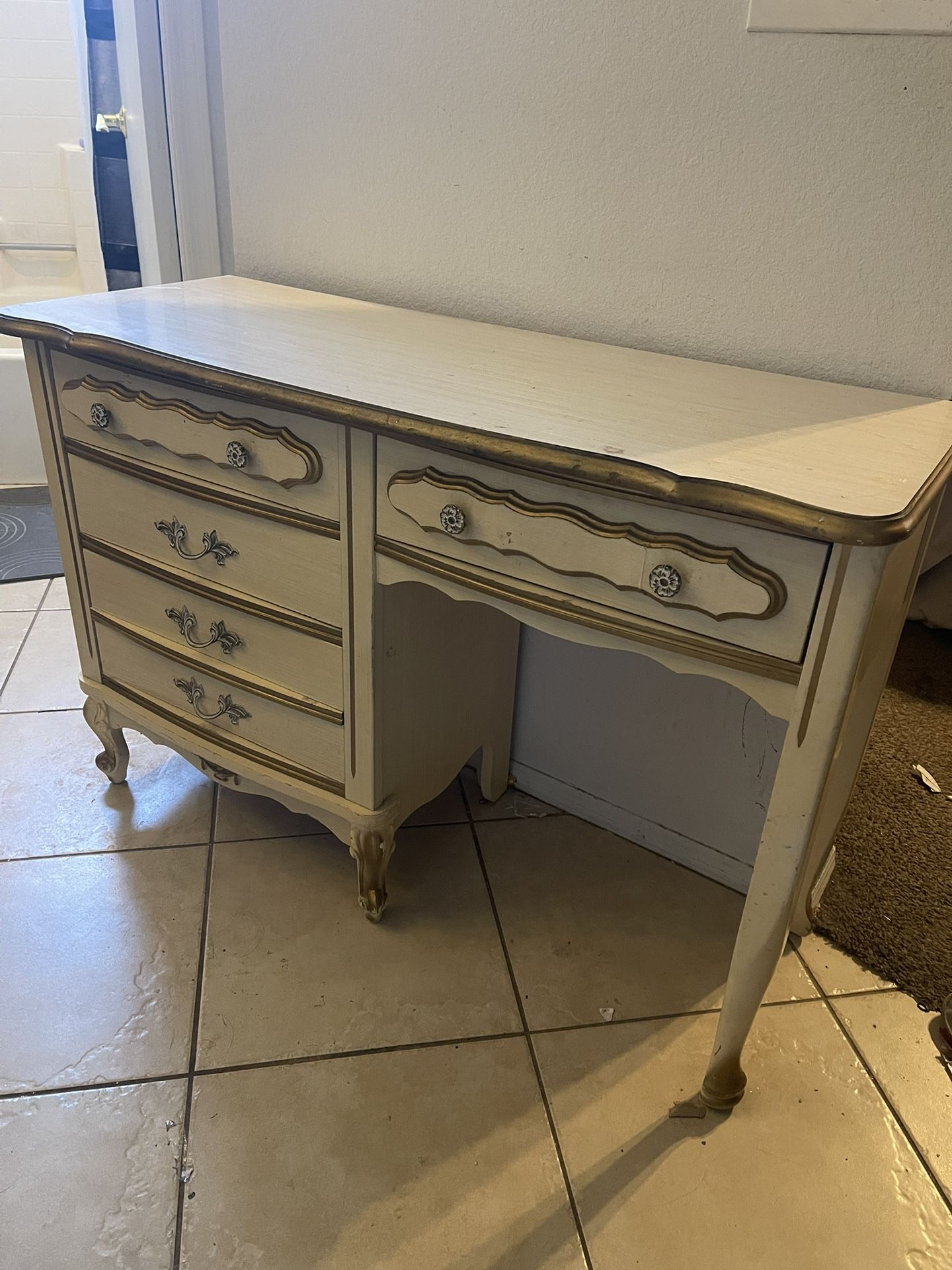 Vintage White Desk