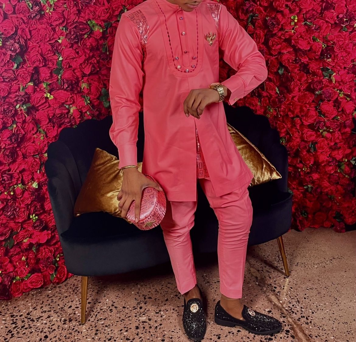 Handmade Pink Afro Suit
