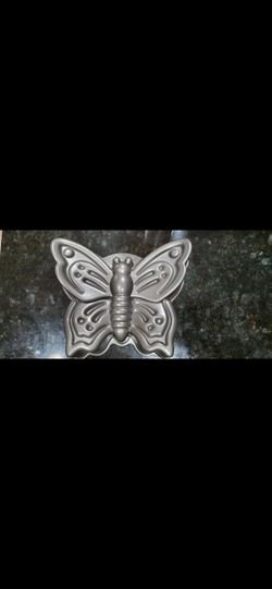 2 Nordic Ware Cake Pans-Butterfly & Train