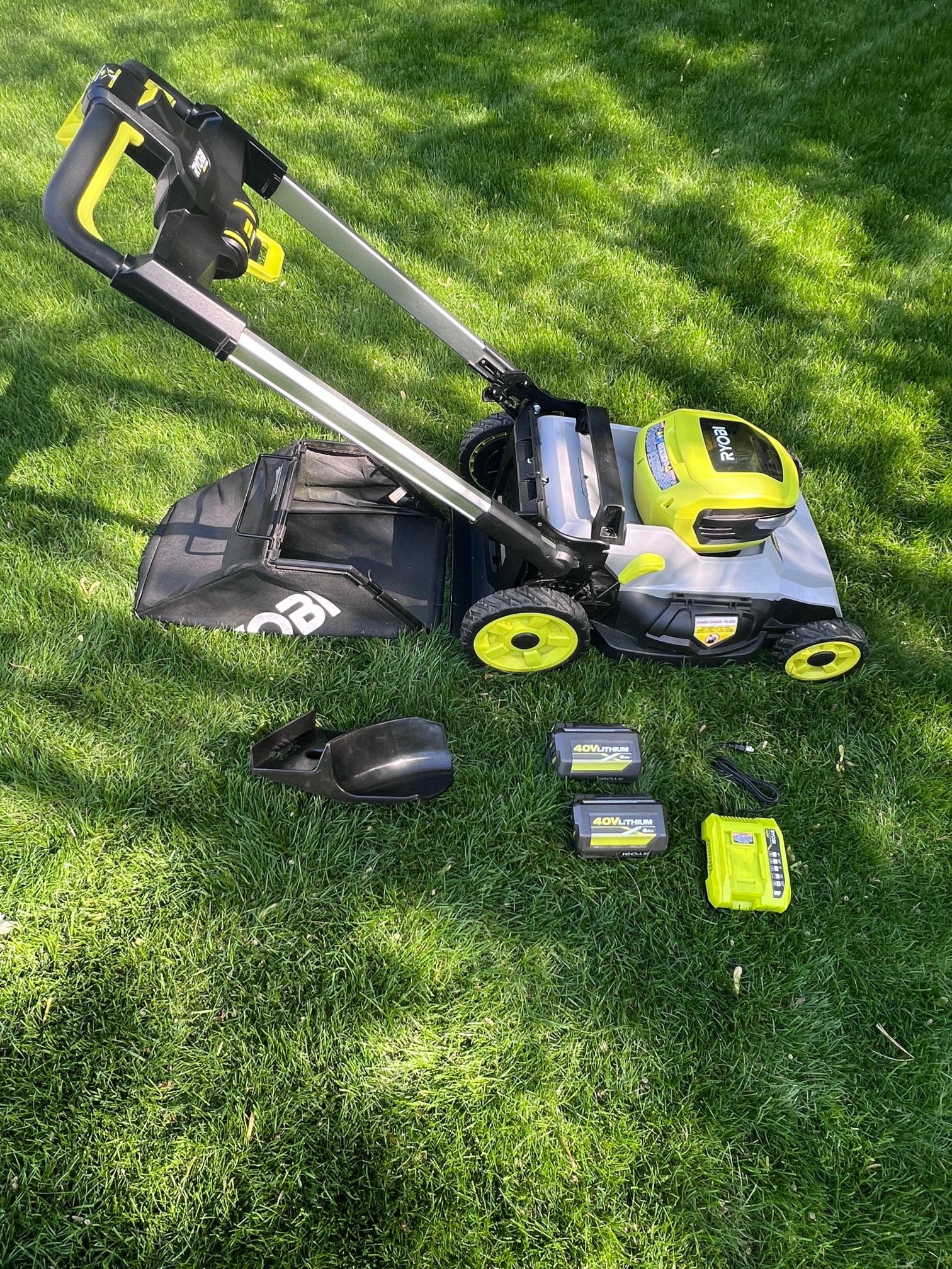 Ryobi 40v Lawn Mower includes 2 batteries and charger  