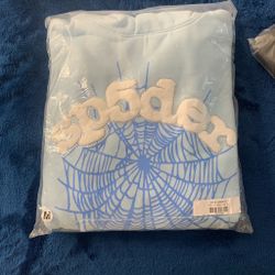 Sp5der Hoodie Sky Blue