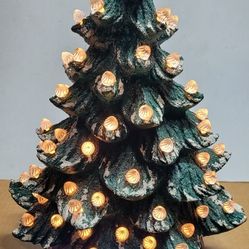 Vintage Nowell's Mold 1978 Ceramic Lighted Christmas Tree 16"