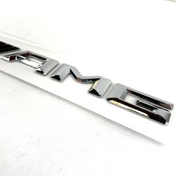 3D AMG Silver Badge Logo Back Trunk Decal Vehicle Emblem For Race