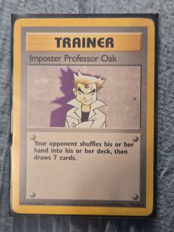 Imposter Professor Oak 1995 pokemon card