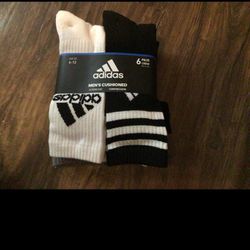 Adidas Athletic Socks Multiple Variety Pack Shoe Size 6-12