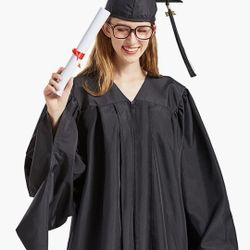 Black Masters Gown With Hat