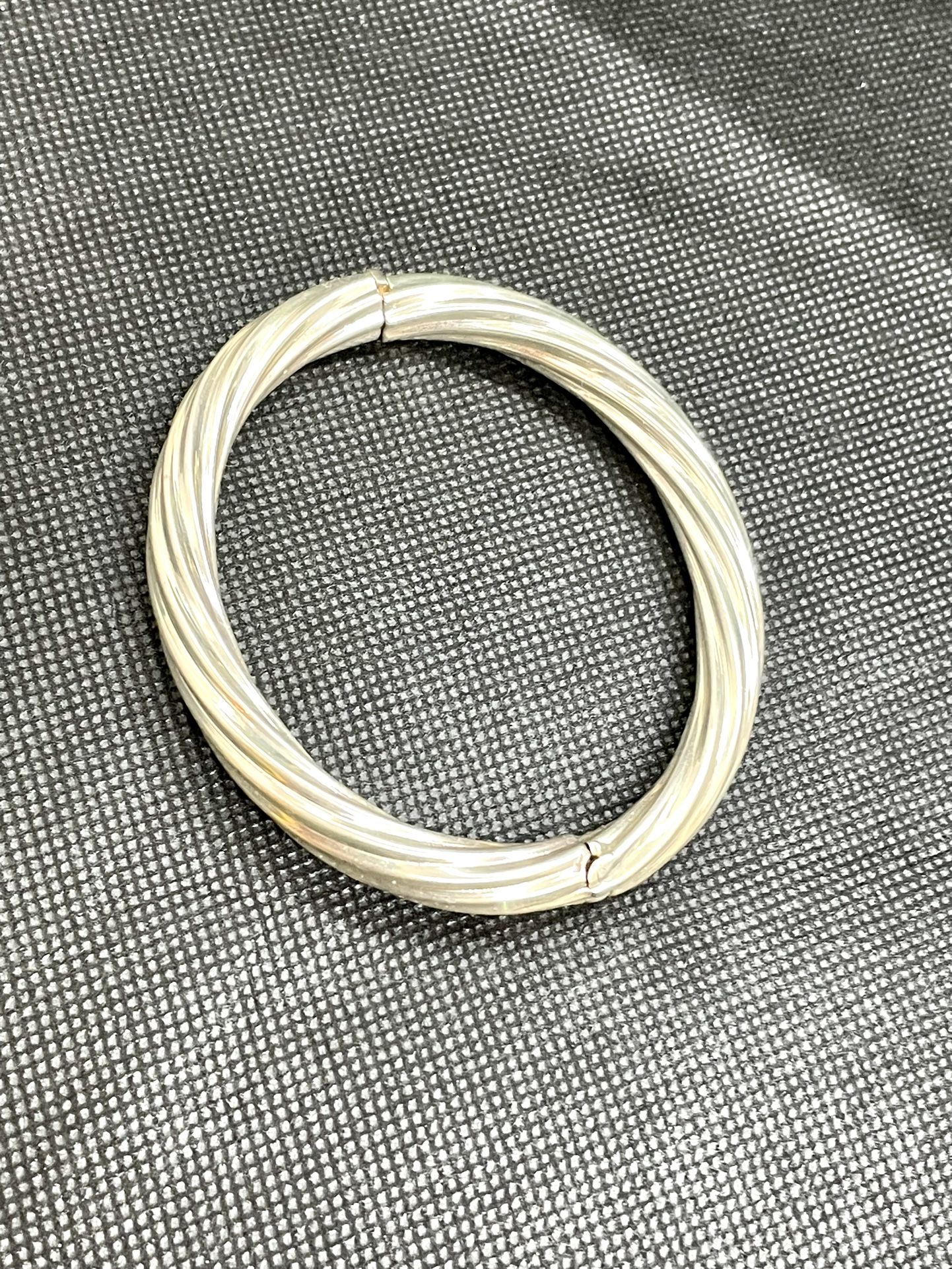Italian Sterling Hinged Bangle Bracelet