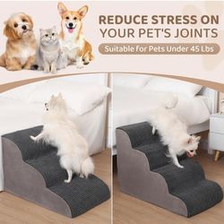 3-Step Dog Steps for Bed and Couch High Density Foam Pet