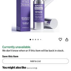 Instant Eye & Face Lift Cream - Rapid Under Eye Bags & Wrinkles Treatment