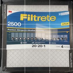 AC HVAC Air Filters 3M Filtrete 4-pack 20x20x1 MERV 14