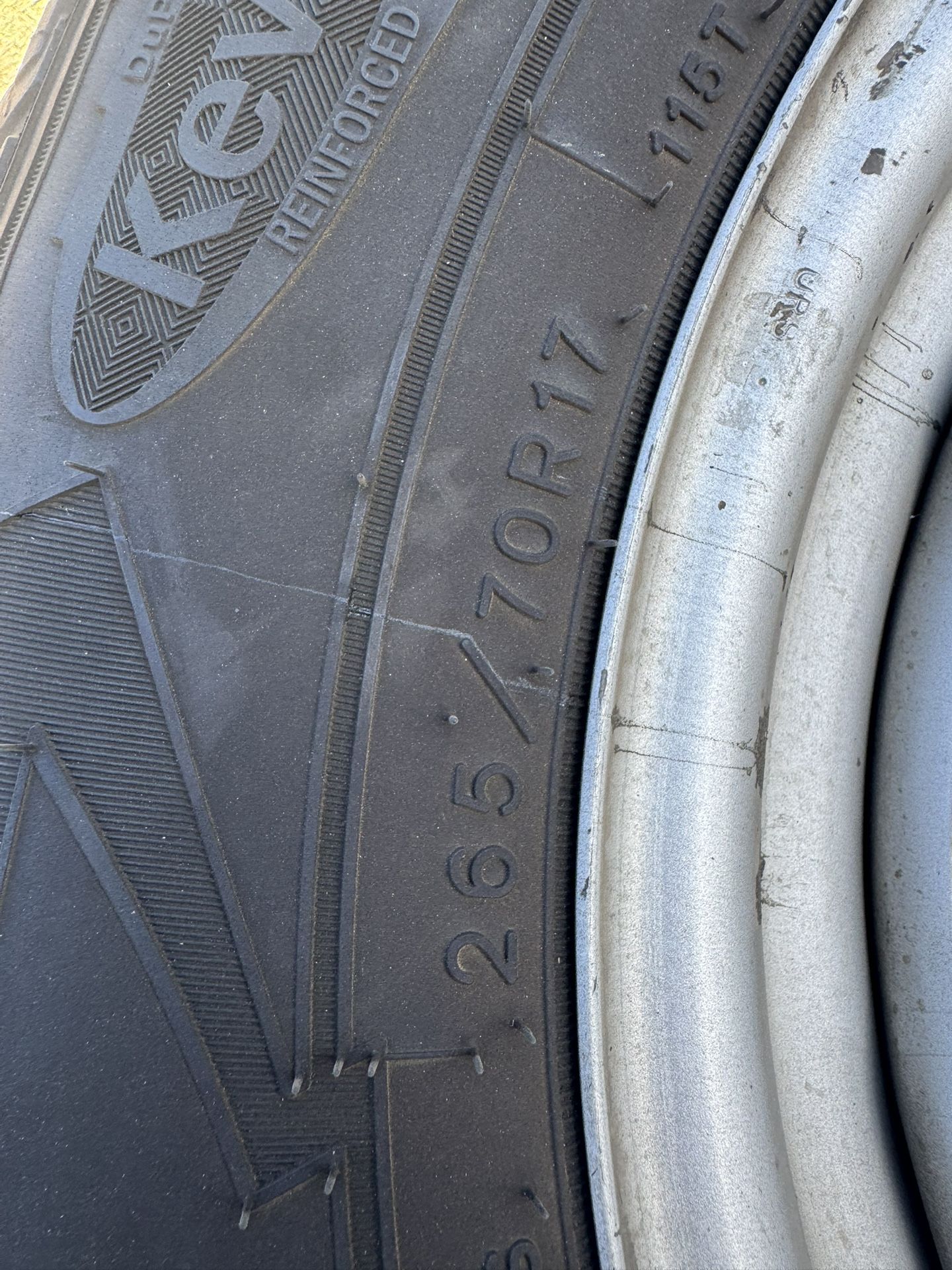 Brand new for sale size 17 tire, and wheel