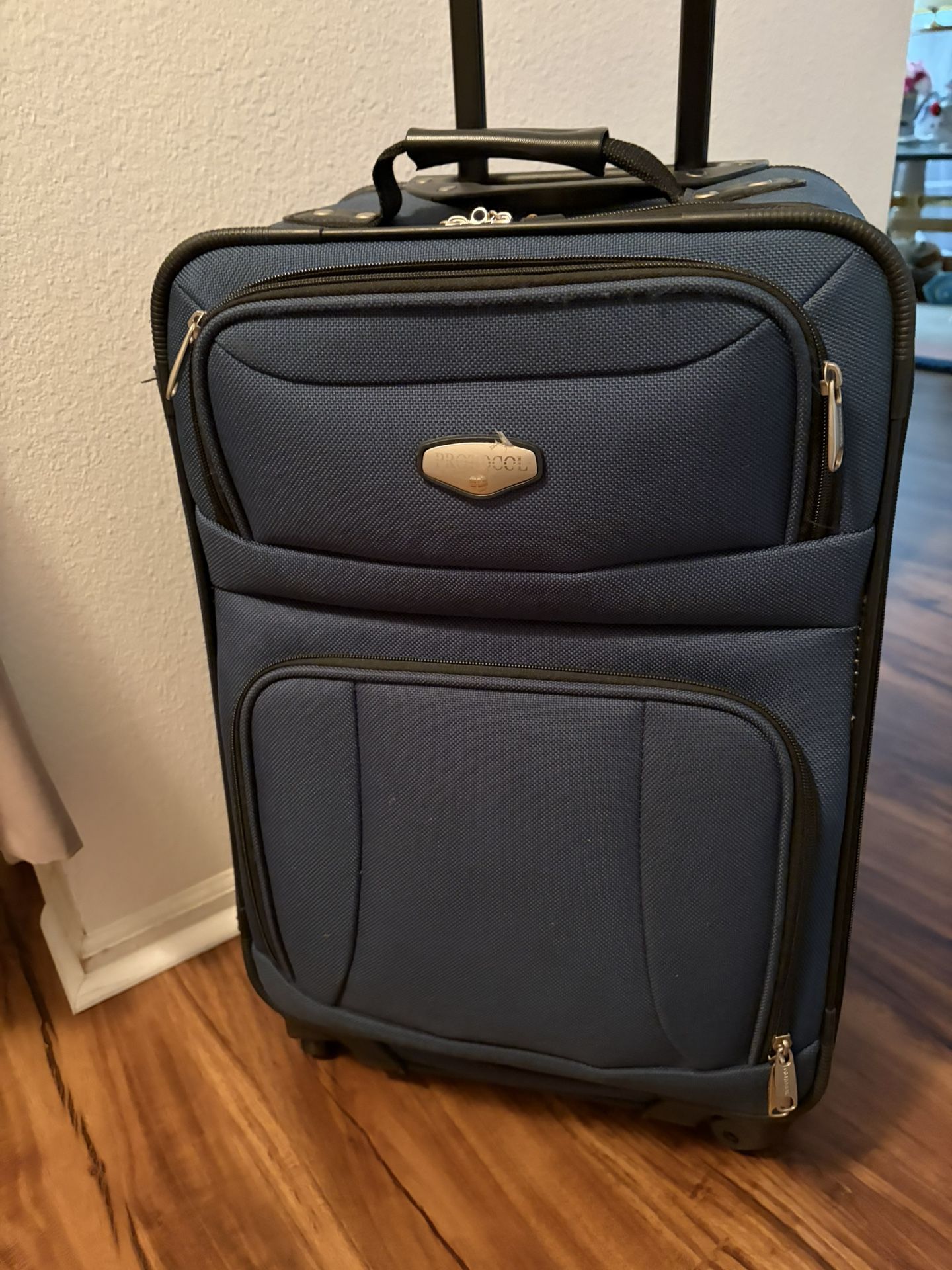 Carry-On Navy Blue Soft Side Suitcase