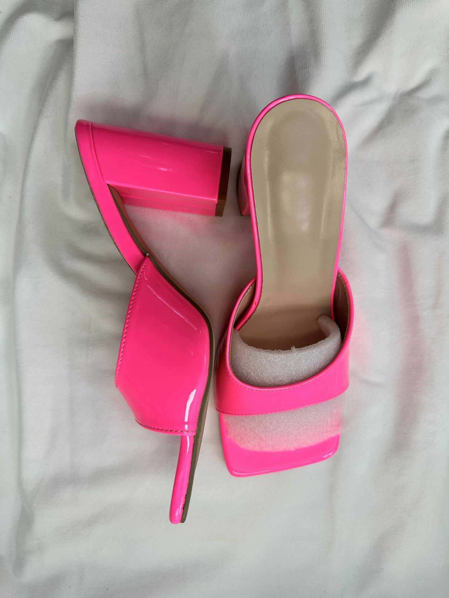 Pink Chunky Heels