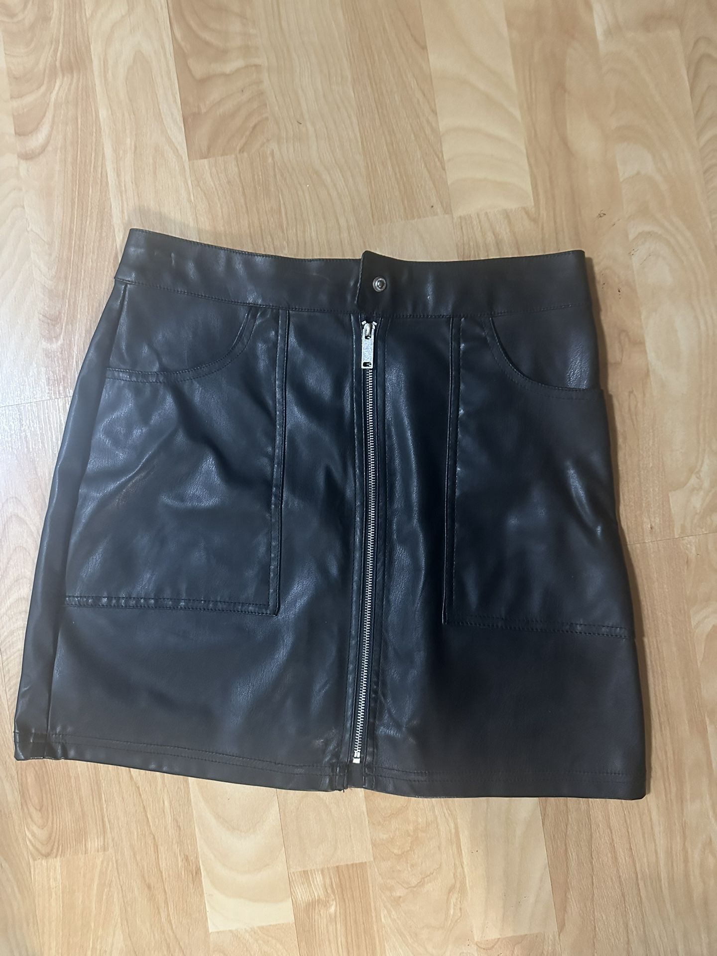 Black Leather Skirt Size 6