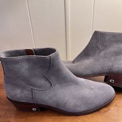Coach Women’s Gray Suede Ankle Boot Size 8.5