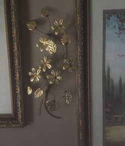 Home interiors placa de Flores y hojas