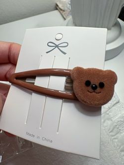 Cute Brown Bear Hair Clip 