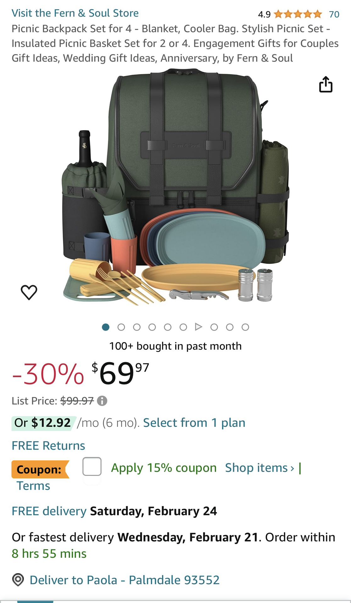 Picnic Backpack New