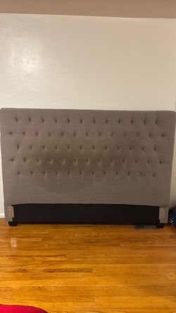 Gray Tufted Upholstered Headboard
