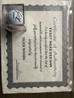 Rare Tiger Woods Autographed Golf Ball