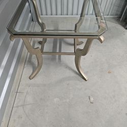 Gold Metal End Table