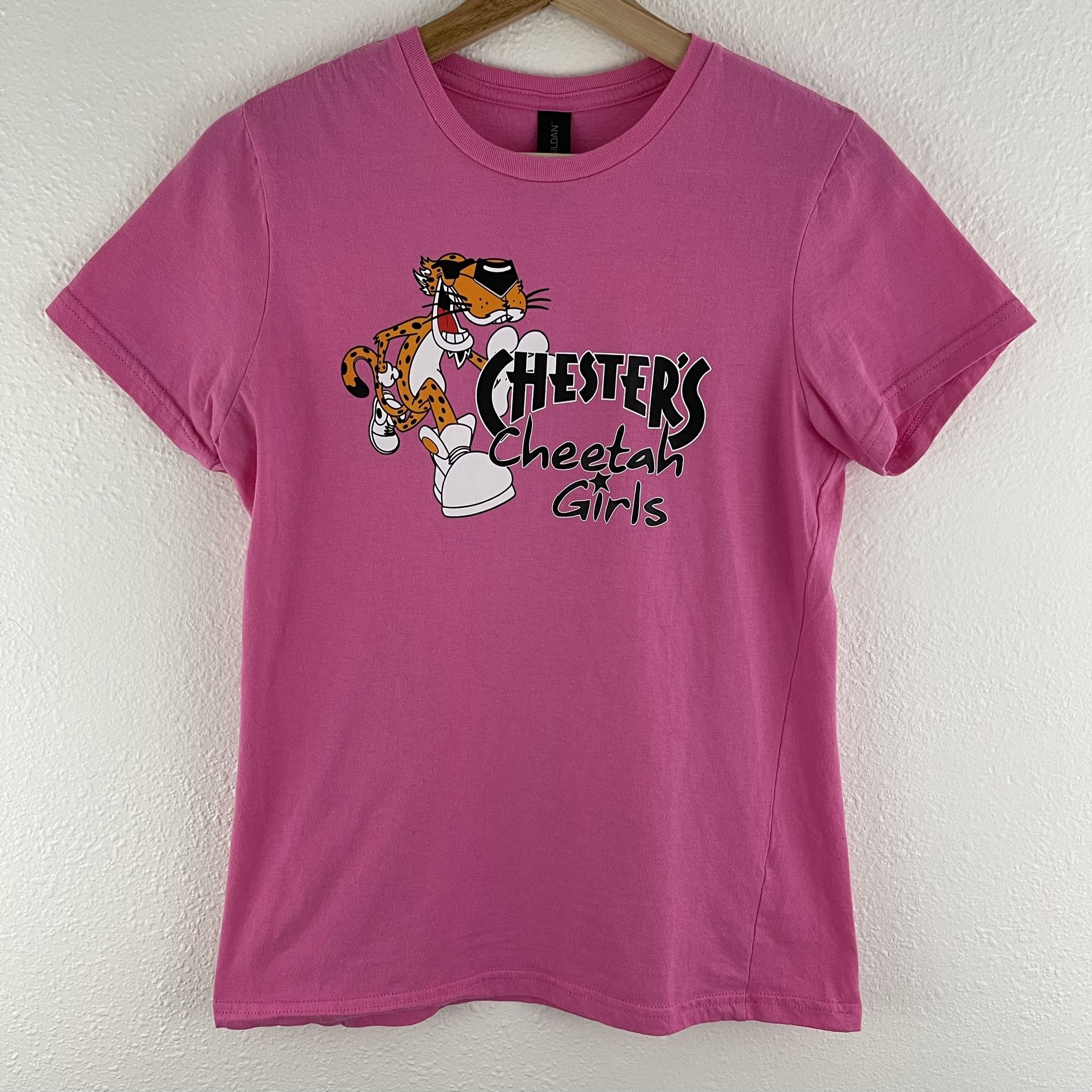 Y2K Vibes Hot Pink Chester’s Cheetah Girls Crewneck Short Sleeve Graphic Tee